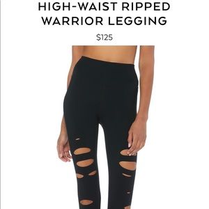 Alo yoga ripped warrior leggings